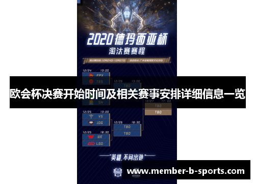 欧会杯决赛开始时间及相关赛事安排详细信息一览