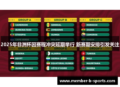 2025年非洲杯因赛程冲突延期举行 新赛期安排引发关注 2025年非洲杯因赛程冲突延期举行 新赛期安排引发关注